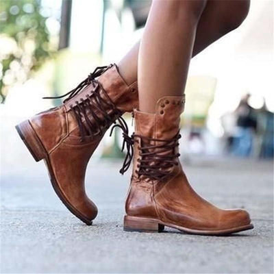 WYNONA | RUSTIC VINTAGE LEATHER BOOTS