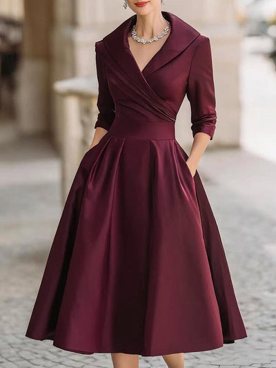 Lina - Midi Satin Dress