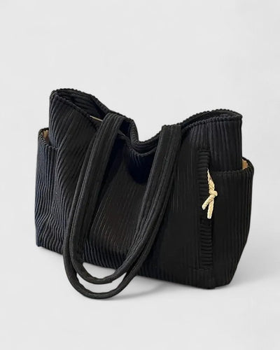 Clara | Luxurious Ribbed Tote Bag with Cord Detail