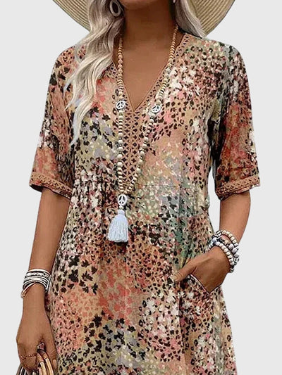 Clara | Elegant Floral Midi Dress