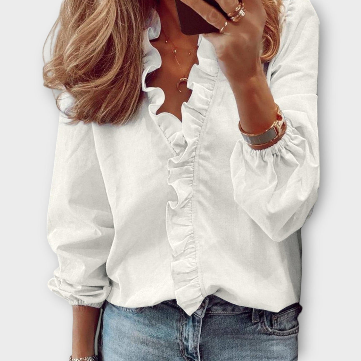 Cleo | Elegant Ruffled Blouse
