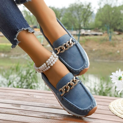 Elle - Diamond Buckle Loafers