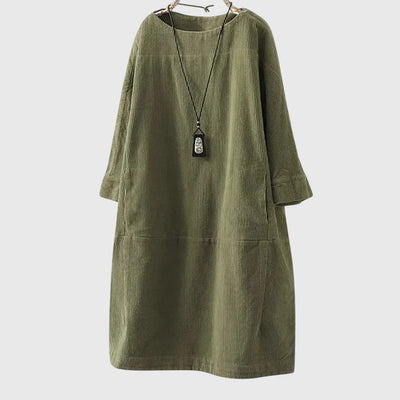 Clara | Relaxed Corduroy Midi Dress