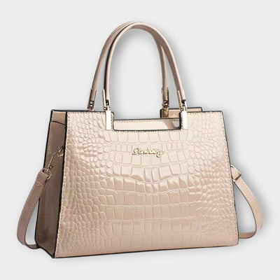 Clara | Glossy Crocodile Pattern Handbag