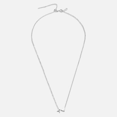 YAHNA | LETTER INITIAL SILVER NECKLACE